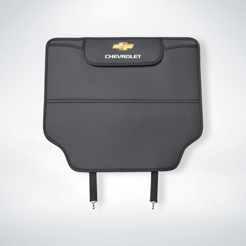 Car Seat Anti-Kick Pad Leather Cover Interior Storage Bag For Chevrolet Corvette Montana TrailBlazer Silverado Traverse Camaro