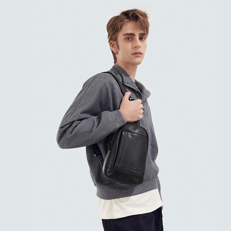 New JAGUAR Fabric Shoulder Bags Sling Bags Regular Men's Black JX1T1220224201A