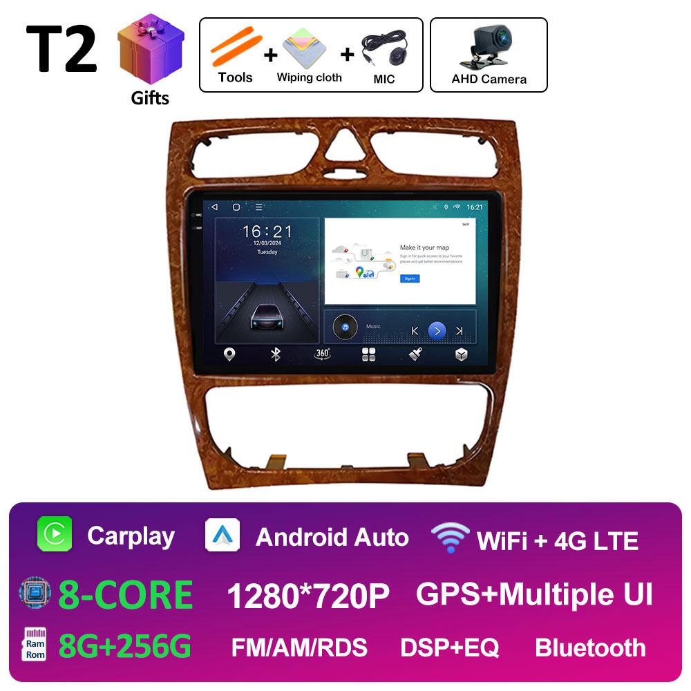For Mercedes Benz C Class W203 C200 C320 C350 CLK W209 2002 - 2005 DSP Stereo Wireless Carplay Car Video Player WIFI Head Unit