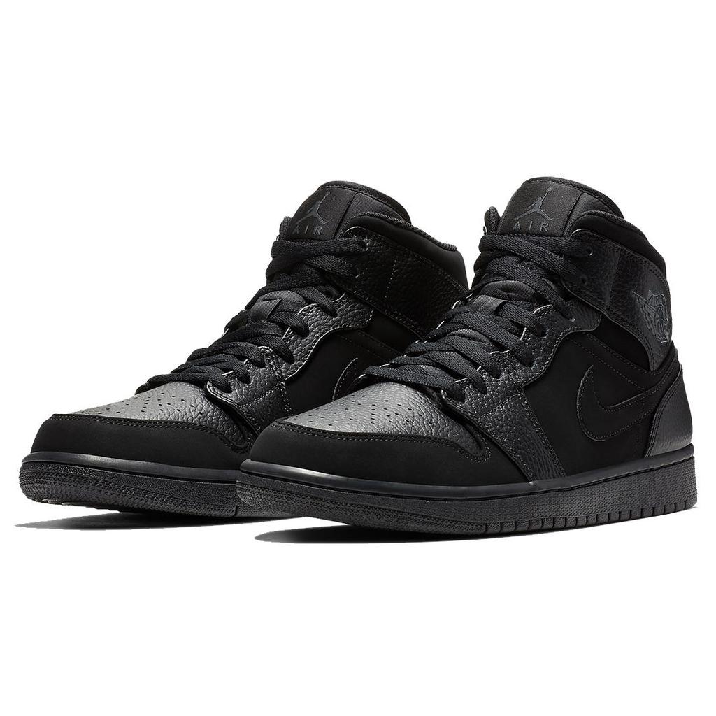 Jordan 1 Mid Black Dark Smoke Grey 554724-064