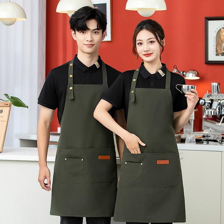 Waterproof & Oil-Proof Apron with Logo Printing - Unisex Kitchen Bib