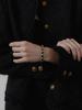 Love Me Monster Chic Leather Ribbon Chain Bracelet (L243Bc010)