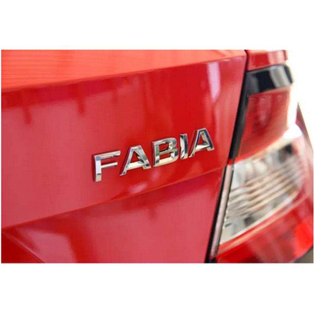 DCLR3 For Skoda Fabia FABIA Logo Lettering Car Rear Trunk Badge Emblem Sticker Style Car Body Fashion Decorate Accessories
