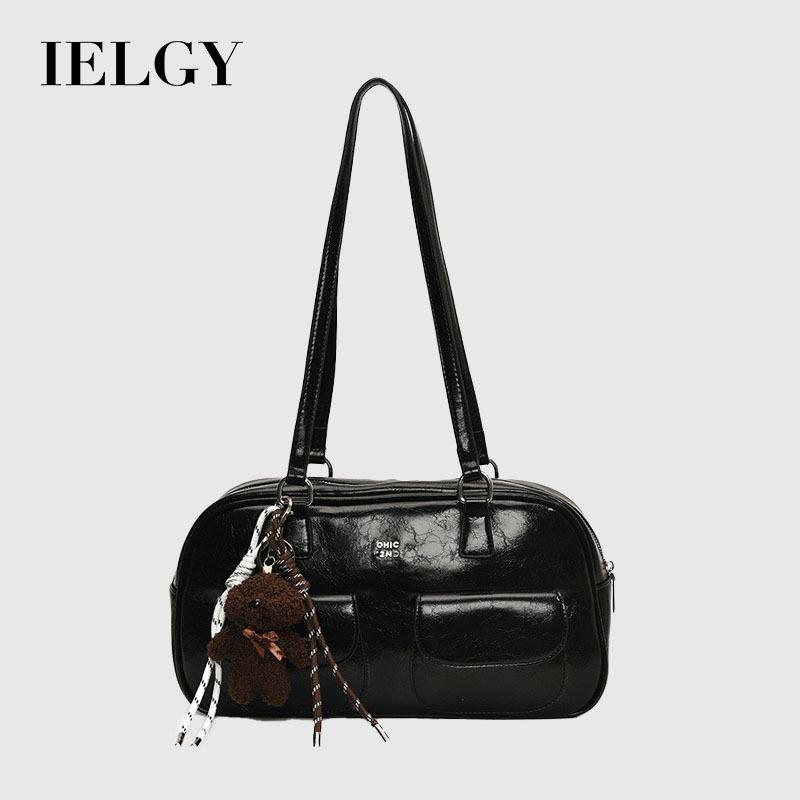 Ielgy Retro Large-Capacity Autumn Winter One-Shoulder Underarm Bag Commuter Pillow Bag