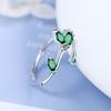 925 Silver Twig Green Leaf Rings For Women Luxury Designer Jewelry Accessorie GaaBou Jewellery