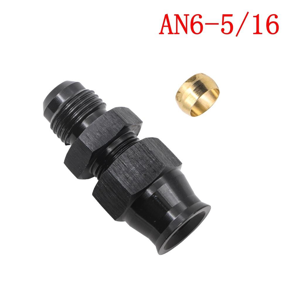 

1 шт. Прямой AN6 Male на 5/16 AN6 Male на 3/8 Трубка шланга Адаптер для топливной трубы Жесткий шланг Алюминий Черный Анодированный