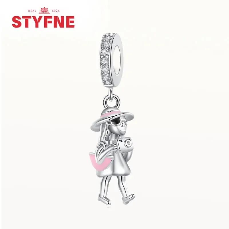 Coppercolorful Travel Luggage Charms Plane Beads Fitoriginal Bracelets Diy Fine Jewelry For Women Gifts