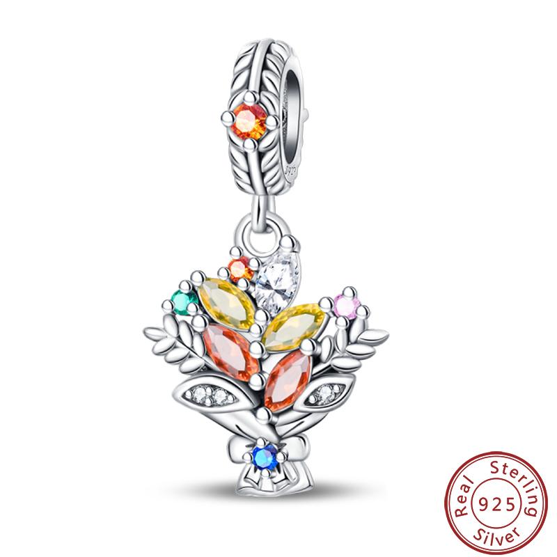 Copper Romantic Autumn Charms Beads Pumpkin Maple Leaf Scarecrow Harvest Pendant 3Mm Diy Fine Jewelry Accessories