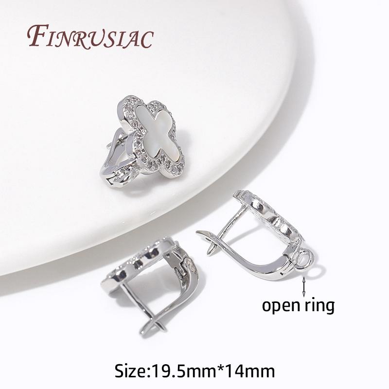 DIY Jewelry Making Earring Multi Styles 18K Gold Plated Natural Shell Earrings Clasps Hooks Earwires Fasteners Accessories