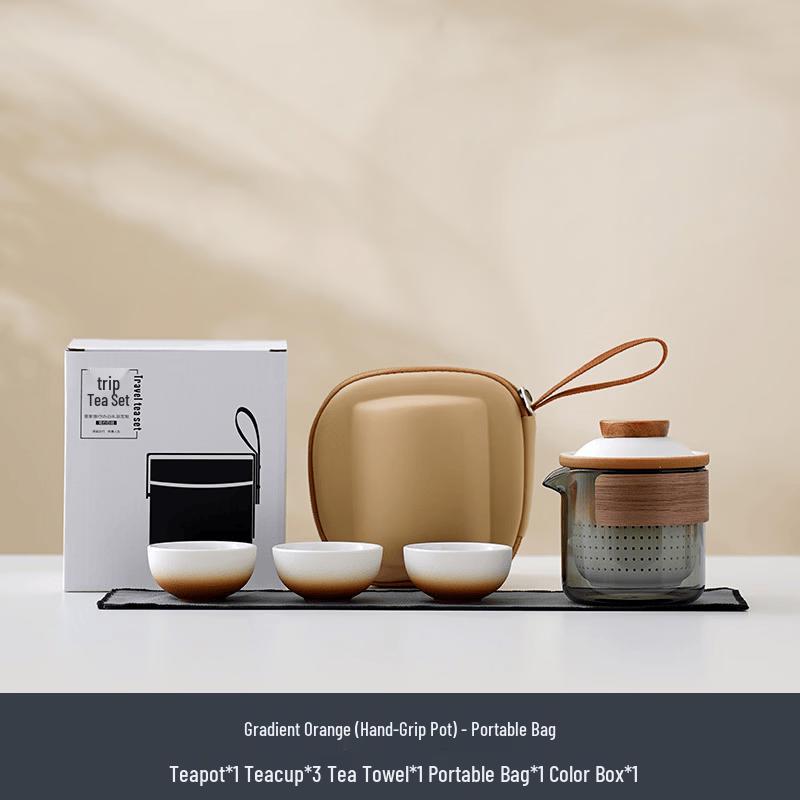 Portable Ceramic Kung Fu Tea Set