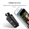 Jialan F920 Retractable Bluetooth Earphone, Wireless Fast-Charge, Clip-On Design for Business and Gaming