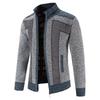 Men's Plus Velvet Thickened Stand Collar Cardigan Zipper Sweater - Autumn/Winter Warm Loose Knitwear