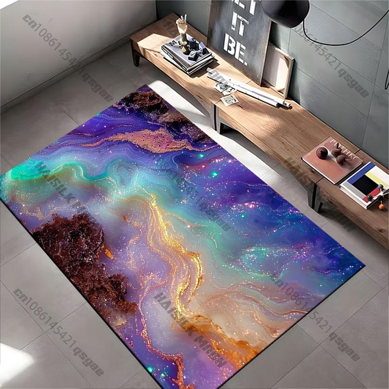 Cosmic Energy Colorful Glowing Abstract Carpet Yoga Living Room Room Decor Children's Crawling Mat Doormat Area Rug