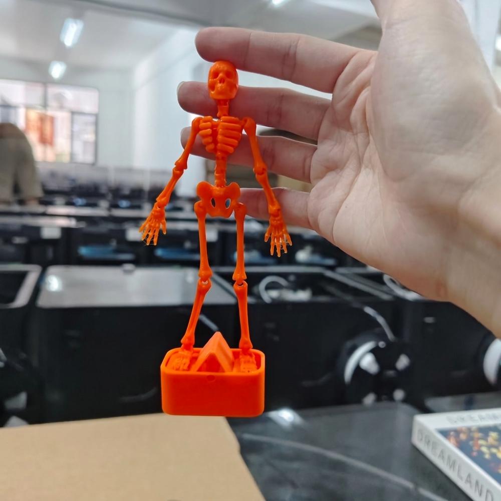 3D Printed Dancing Skeleton Aquarium Bubbler Movable Oxygen Skeleton Halloween Decor