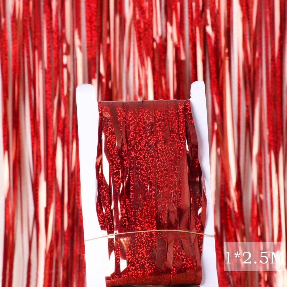 Foil Laser Christmas Wedding Prom Birthday Party Tassels Door Curtain Foil Curtain Rainwire Curtain