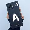 For OPPO F17 Oppo F17 Pro Case Oppo A73 A93 Reno 4F Back Cover TPU Silicon Lucky Initial Letter Couples Phone Bumper Soft Case