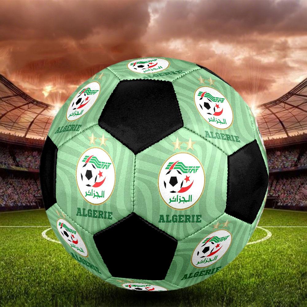 1pc Algeria National Football Team Soccer Ball Size 5 Indoor Soccer Ball Fashion Colorful Backyard Game - Great For Sports Fans Gift HE1