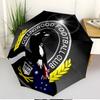 Collingwood Magpies Print Automatic Open Close Umbrella, Portable Foldable Umbrella, for Outdoor Commute Camping Trip, Ideal Birthday Gift