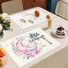 Ramadan Karim Linen Placemat Table Decorations Muslim Islamic Party Supplies Eid Al-Adha Auspicious Home Decoration Gifts