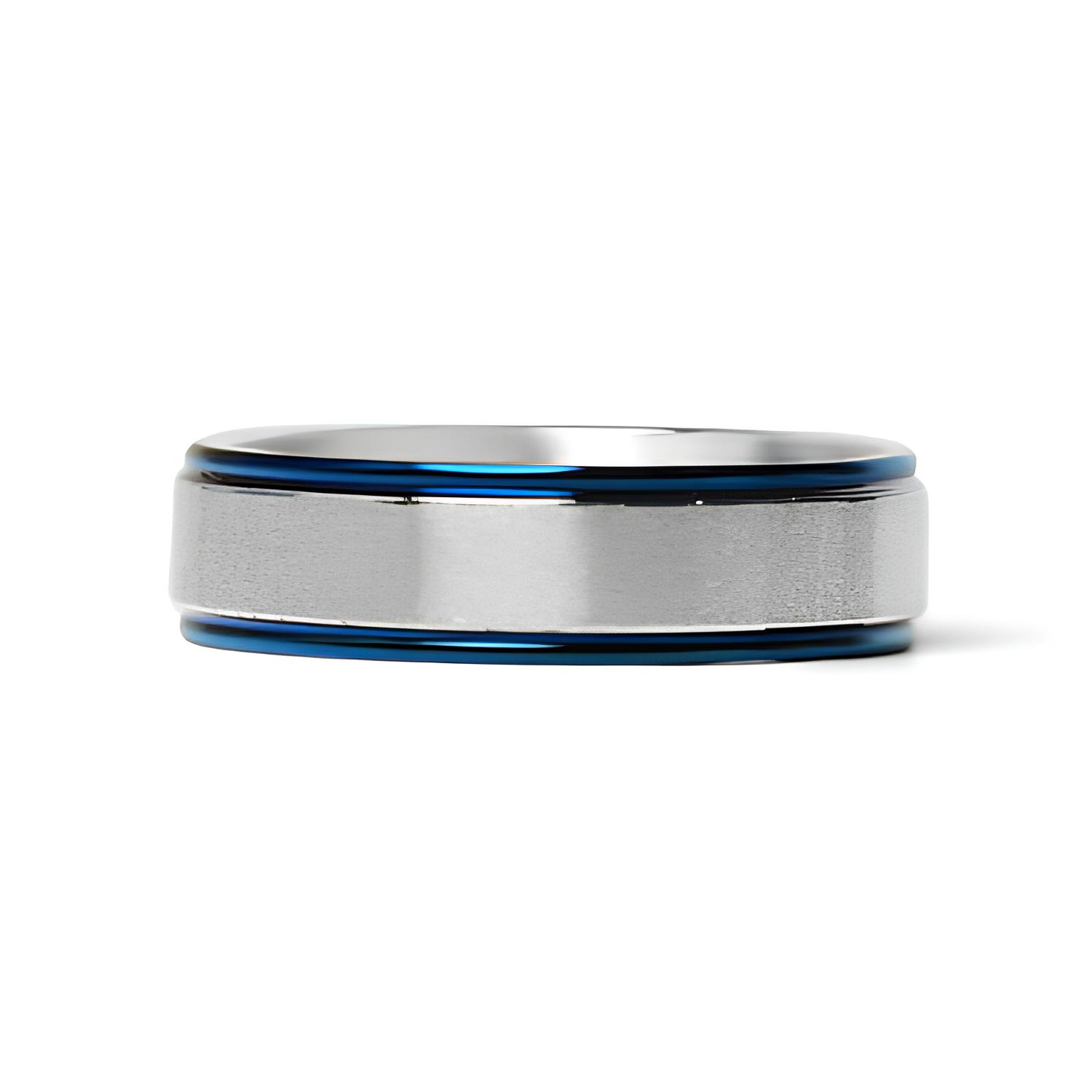 

Women s Retro Stainless Steel Brushed Band Ring 6mm Blue Vintage Bridal Jewelry Wedding Anniversary Gift Jewelry 2025 14 білий