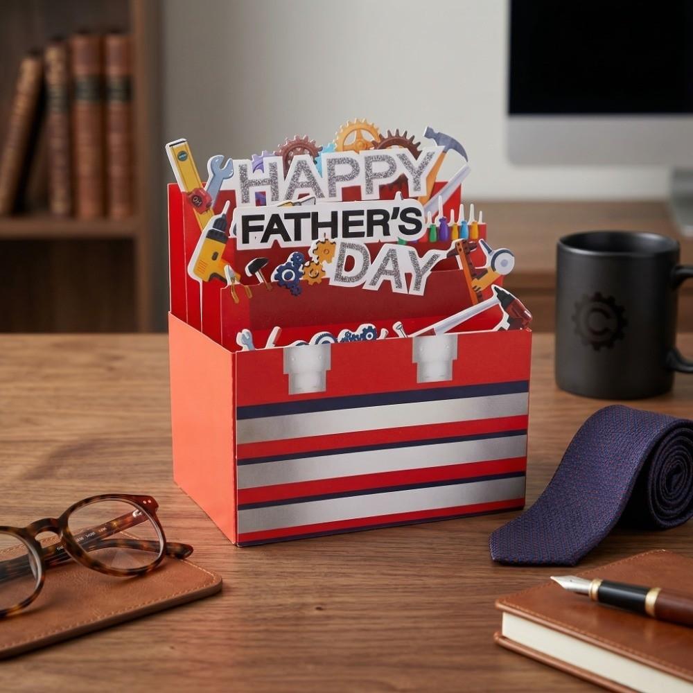 Handmade Toolbox Theme Card Blessing Postcard Birthday Greeting Card  Happy Birthday Wishes