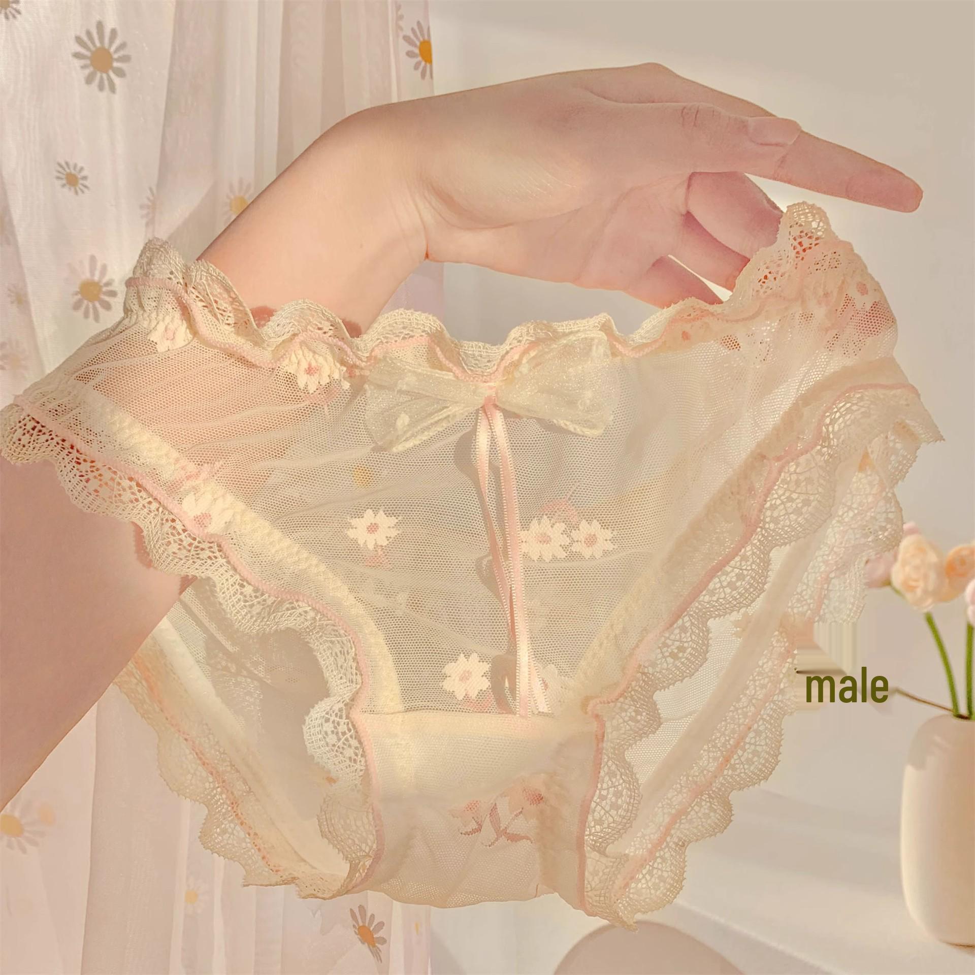 

Pure Desire Daisy Lace Mesh Low-Waist Triangle Panties M (80-100 Jin)