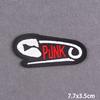 Red Fusible Patches Hiphop Iron On Thermoadhesive Patches For Clothes Cross Skull Embroidery Patches For Jacket Logo Applique