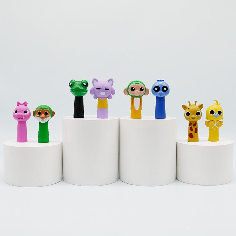 Tungtung Sahur Pvc Rhythm Box Blind Bag Cute Animal Monkey Gator Elephant Figurine Toy Decor