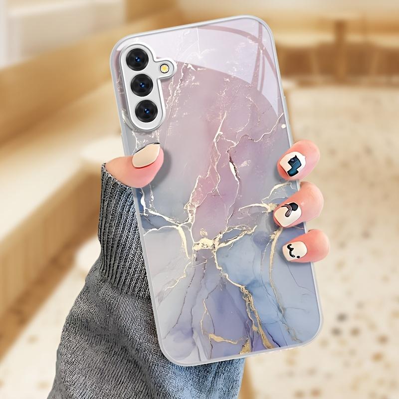 Dreamy texture electroplated glass phone case suitable for Samsung Galaxy S26 S25 S24 S23 S22 S20 S11S10 FE/Ultra/Plus anti drop