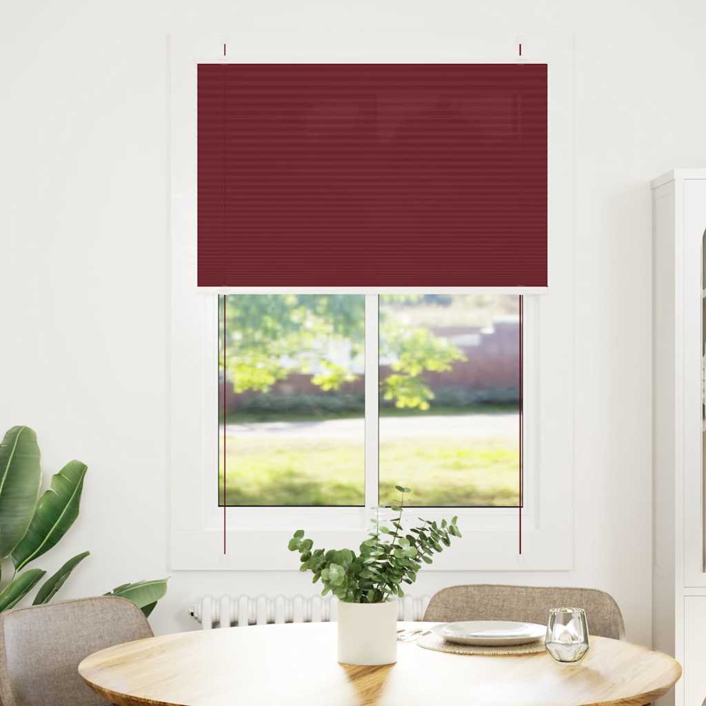 Burgundy Red Pleated Blind 85X150 Cm Fabric Width