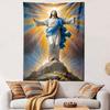 "Jesus Ascension with Glorious Light" Patterned Tapestry Home Decor, Suitable for Bedroom and Living Room, Gift