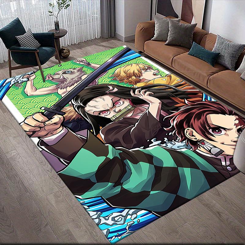 

Demon Slayer Family Gathering Square Area Rug, Non-Slip Floor Mat for Home Office, Perfect Gift for Fans 60x90cm