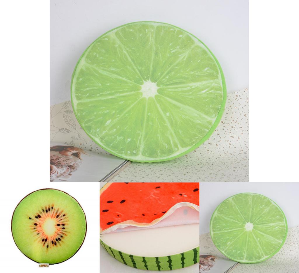 Fruit Slice Cushion With Vibrant Print And Fluffy Plush Material For Living Room And Bedroom Relaxation