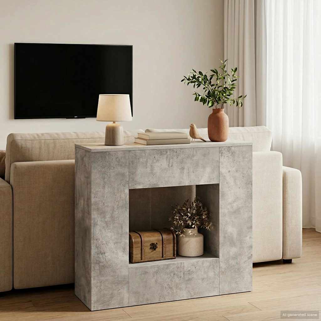 Concrete Grey Console Table 82 x 29 x 74 cm