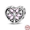 Charm Copper Heart Clover Star Moon Butterfly Tree Of Life Interval 3Mm Diy Exquisite Jewelry Gift Making