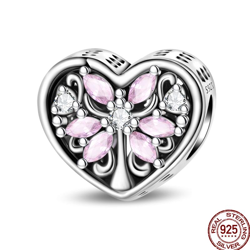 Charm Copper Heart Clover Star Moon Butterfly Tree Of Life Interval 3Mm Diy Exquisite Jewelry Gift Making