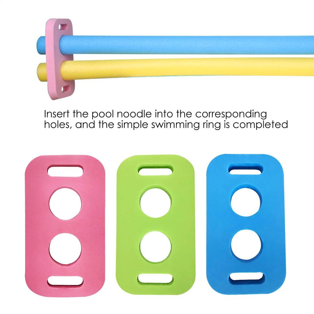 Swimming Noodle Floating Connector 3 Piece Pool Noodles Colorful Connector Heavy-Duty Non-Slip Accessory for Training Tool Lake