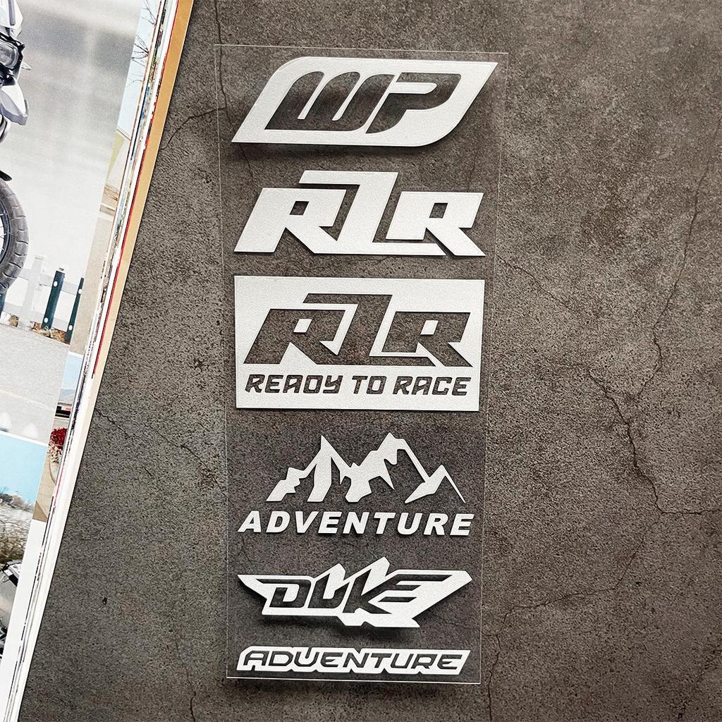 Reflective WP Shock Absorber Sticker for Motorcycles - R2R Adventure Helmet & Car Body Decals