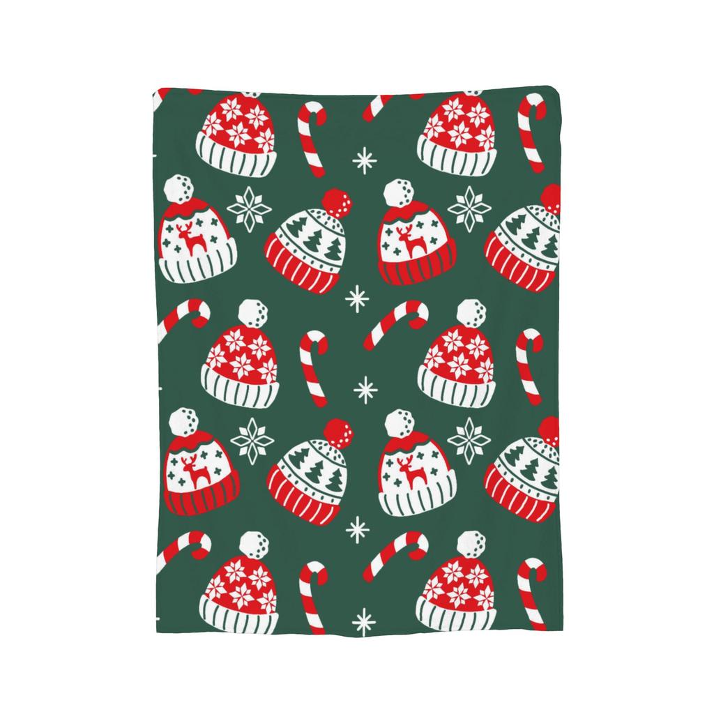 Christmas Cats Blankets Fleece  Winter  Multi-function Lightweight Throw Blankets for Bedding Car Rug Piece