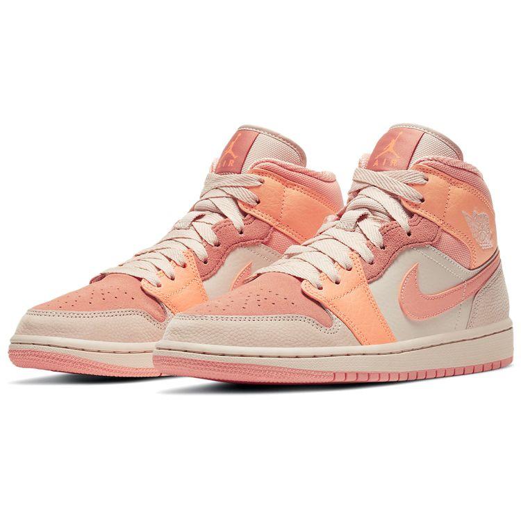 Air Jordan 1 Mid Apricot Women Sneakers Orange Atomic-Orange Apricot-Agate DH4270-800