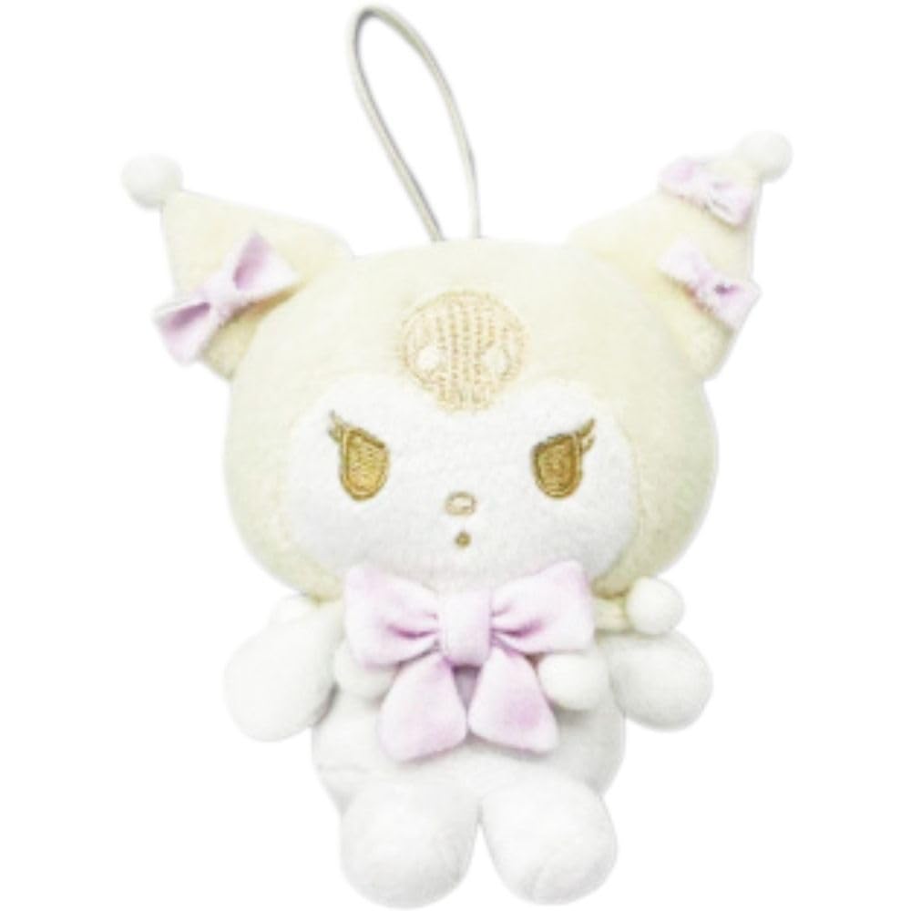 Hatayama Shoji Sanrio Mini Mascot White Character Plush Keychain Cute Kuromi 10cm in length Approx.