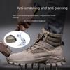 Labor Insurance Shoes Men's Stab-proof Lightweight Soft Sole Fashionable Wear-resistant High-top Safety Construction Site Shoes