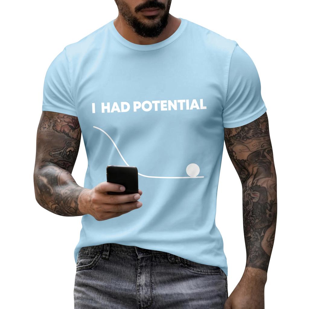Men's Casual Letter Print Short-Sleeve T-Shirt