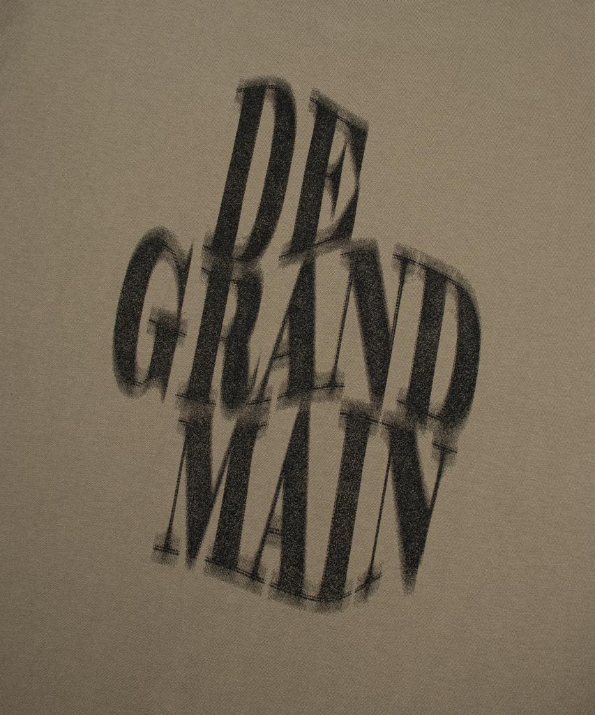 DE GRAND MATIN Blurry Logo Tee_Khaki