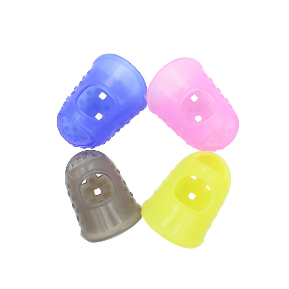 4 In 1 Flexible Fingertip Protectors Silicone Finger Guards Fingertip for Guitar Ukulele Bass
