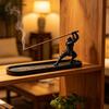 Novelty Samurai Warrior Incense Holder Zen Style Line Incense Tray Incense Stick Holder  Home Decor