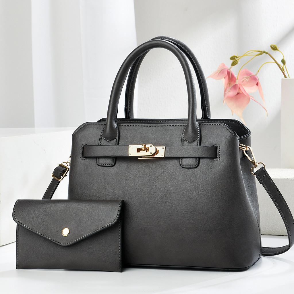Pu Large Capacity Bucket Bag For Women With Lock Closure And Inner Pocket