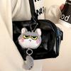 Cute Long-Tailed Kitten Plush Doll Pendant Cartoon Stuffed Doll Keychain Bag Charm Backpack Hanging Decoration Key Holder
