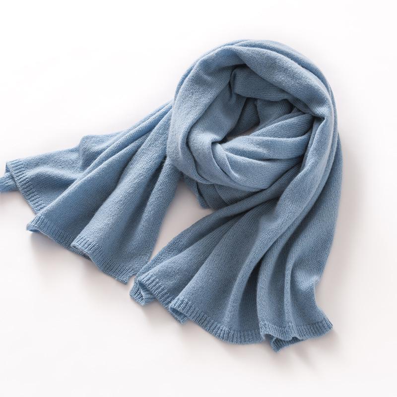 Unisex Cashmere Scarf: Cozy Autumn Winter Knit Neck Gaiter & Shawl