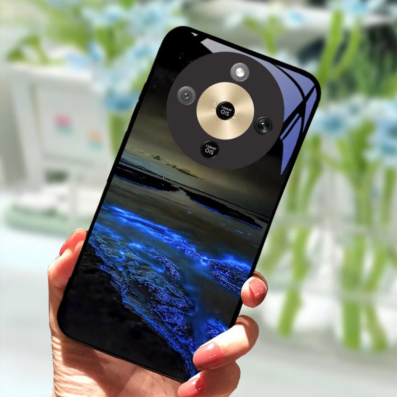 For Honor X9d HonorX9d Case MTN-NX1 Luxury Painted Cover Tempered Glass Phone Casing For Honor X 9 D Fundas Coque Camera Protect